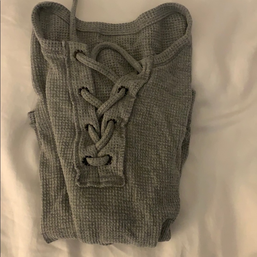 Grey long sleeve top